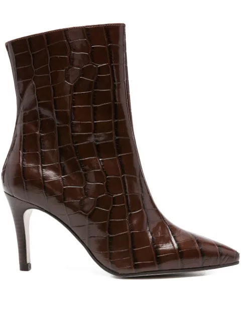 Pedro Miralles crocodile-effect pointed-toe boots