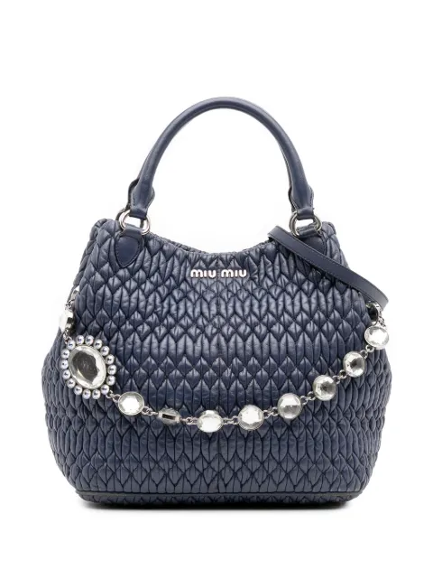 Miu Miu Pre-Owned 2010-2025 Matelasse Nappa Crystal satchel