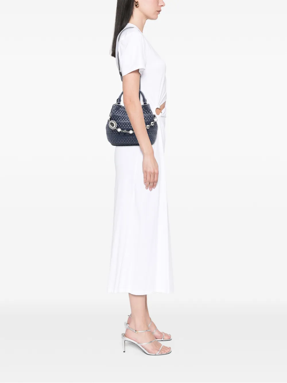 Miu Miu Pre-Owned 2010-2025 Matelasse Nappa Crystal satchel | Pre-Owned | Image 2