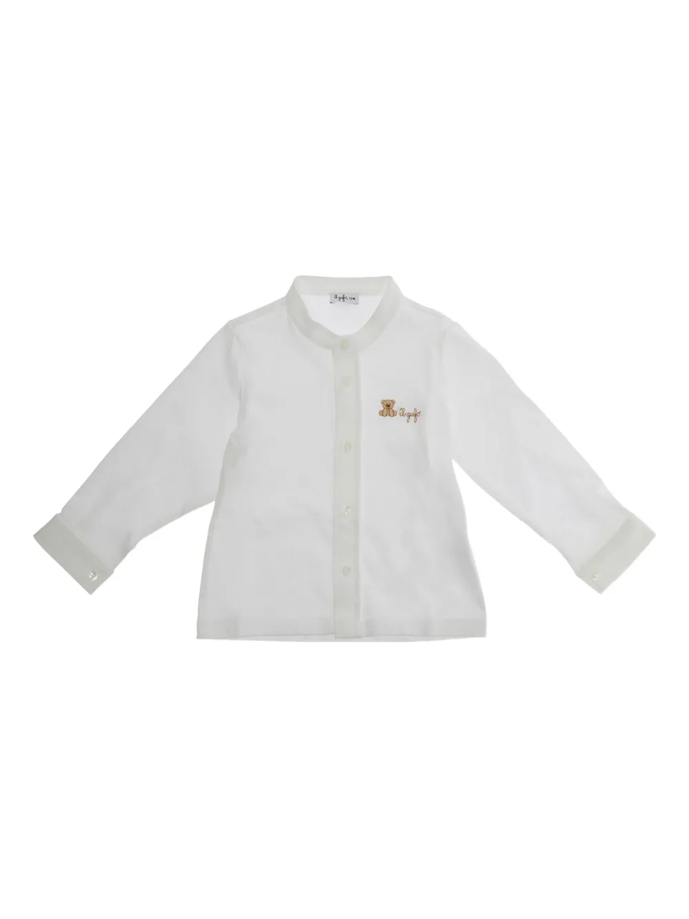 Il Gufo embroidered-bear long-sleeve shirt | White | Image 1