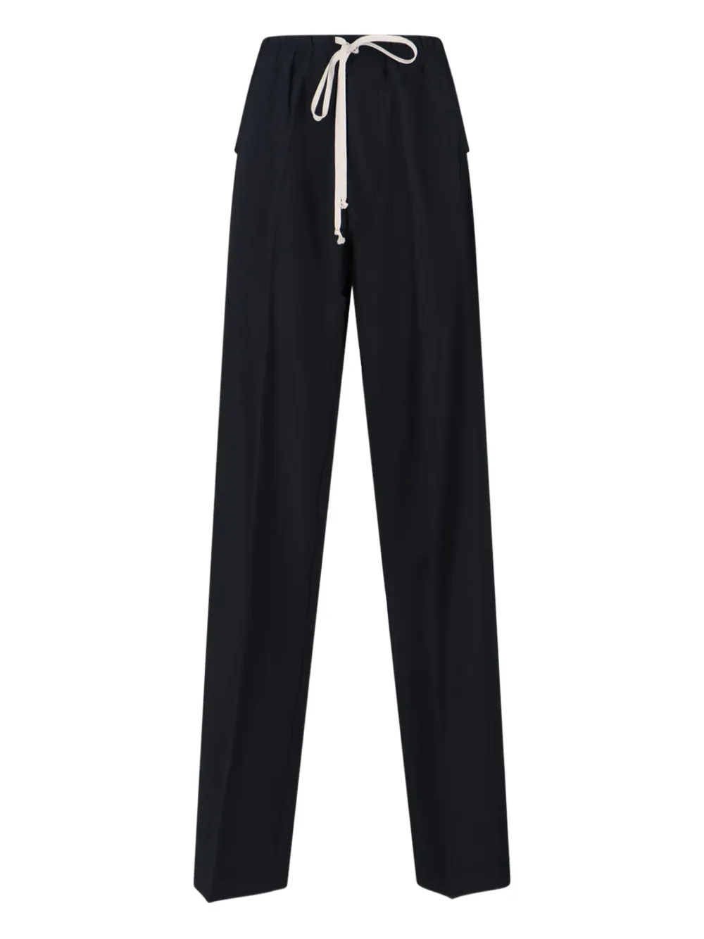 Rick Owens Straight Trousers With Button And Flap Pockets In Black