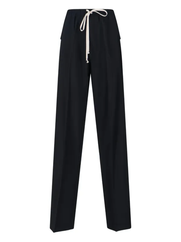Rick Owens Drawstring Trousers in Black