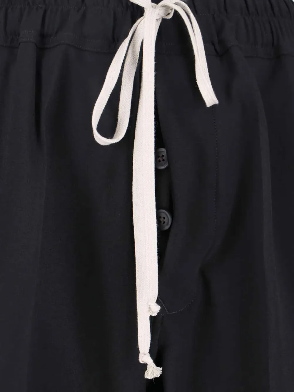 Rick Owens Straight Trousers With Button And Flap Pockets In Black