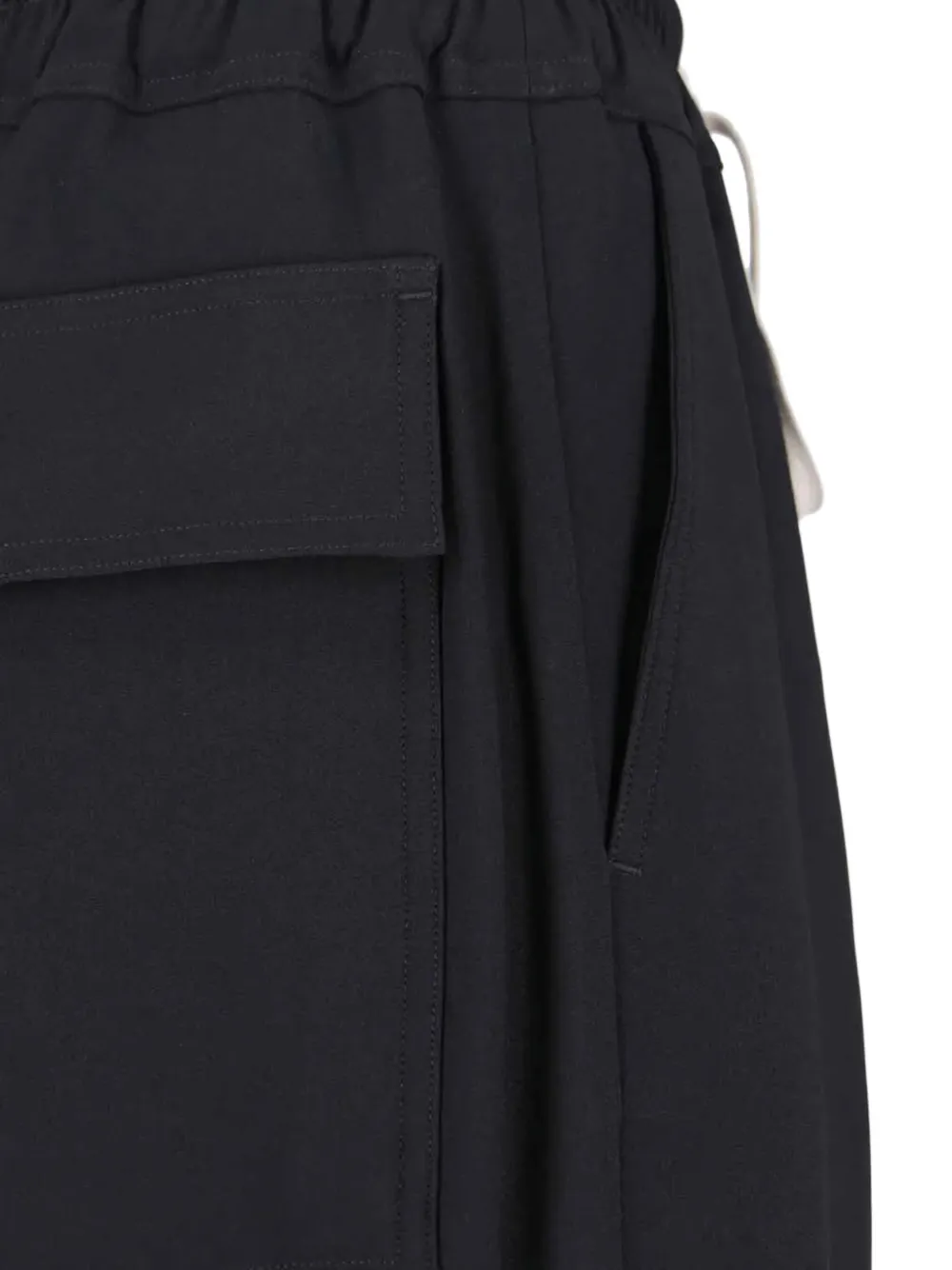 Rick Owens Straight Trousers With Button And Flap Pockets In Black