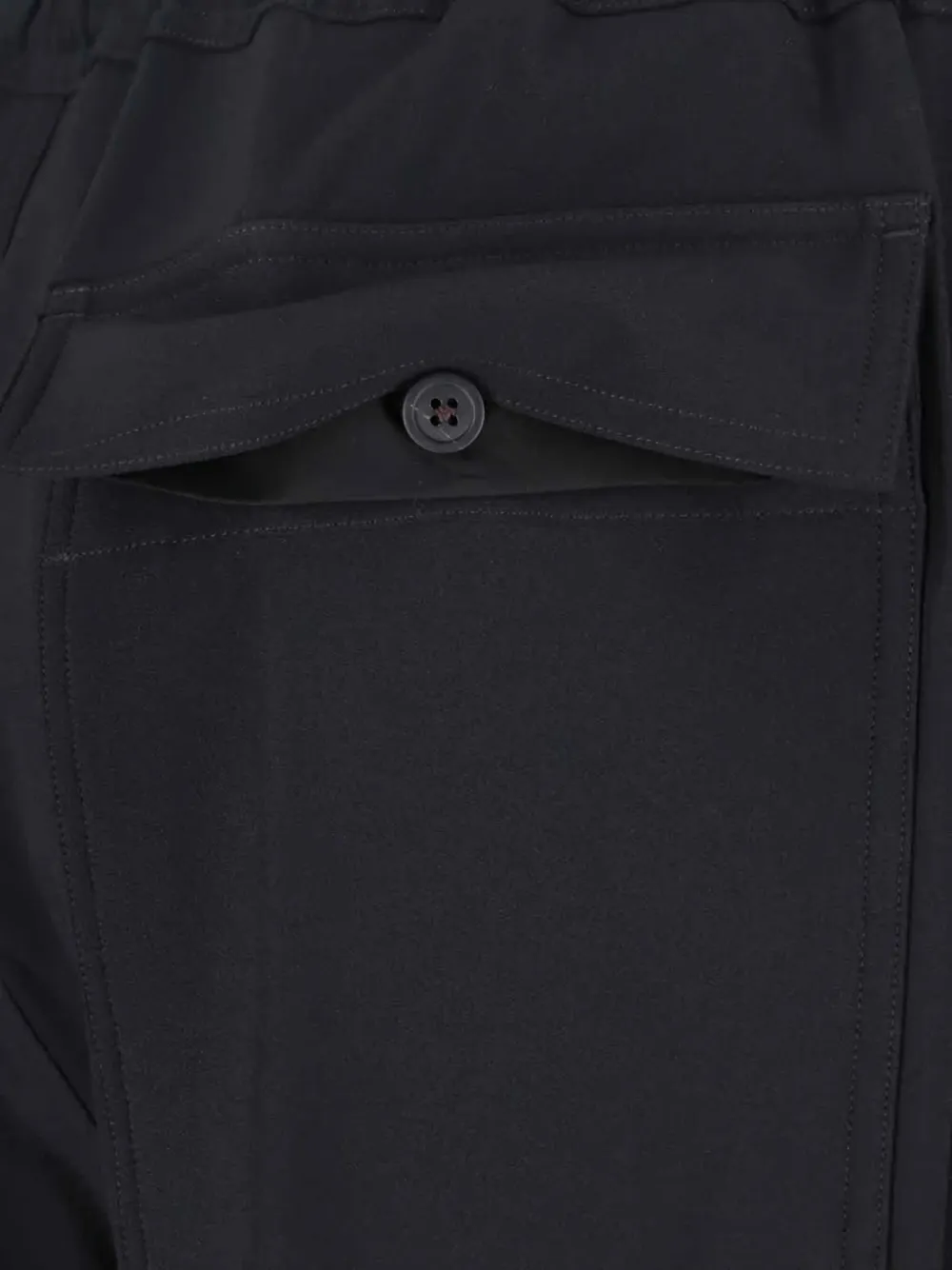 Rick Owens Straight Trousers With Button And Flap Pockets In Black