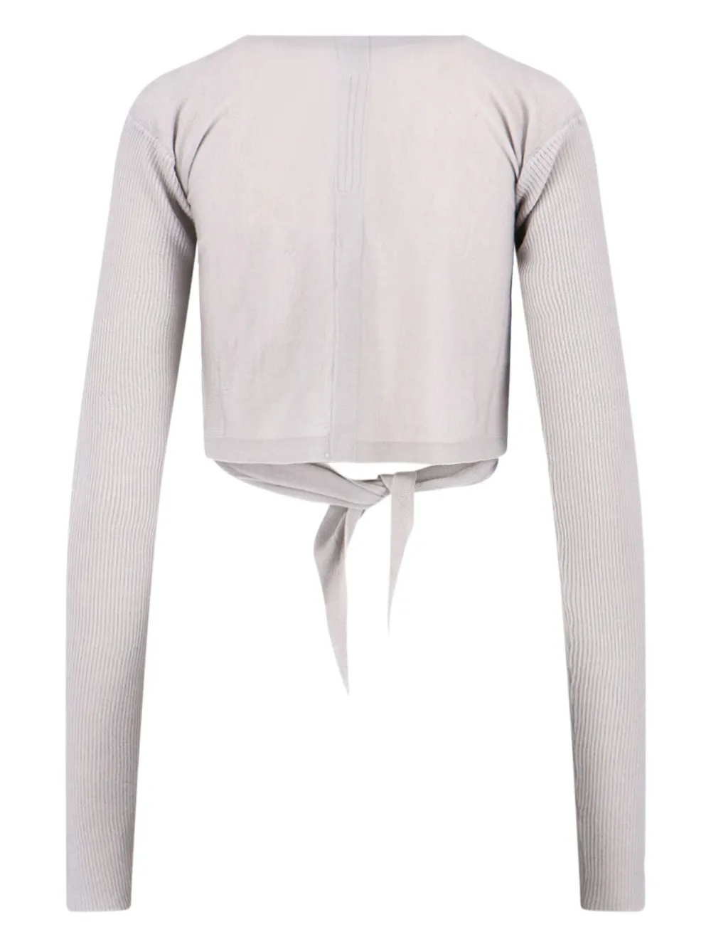 Rick Owens Ribbed Cardigan In Gray