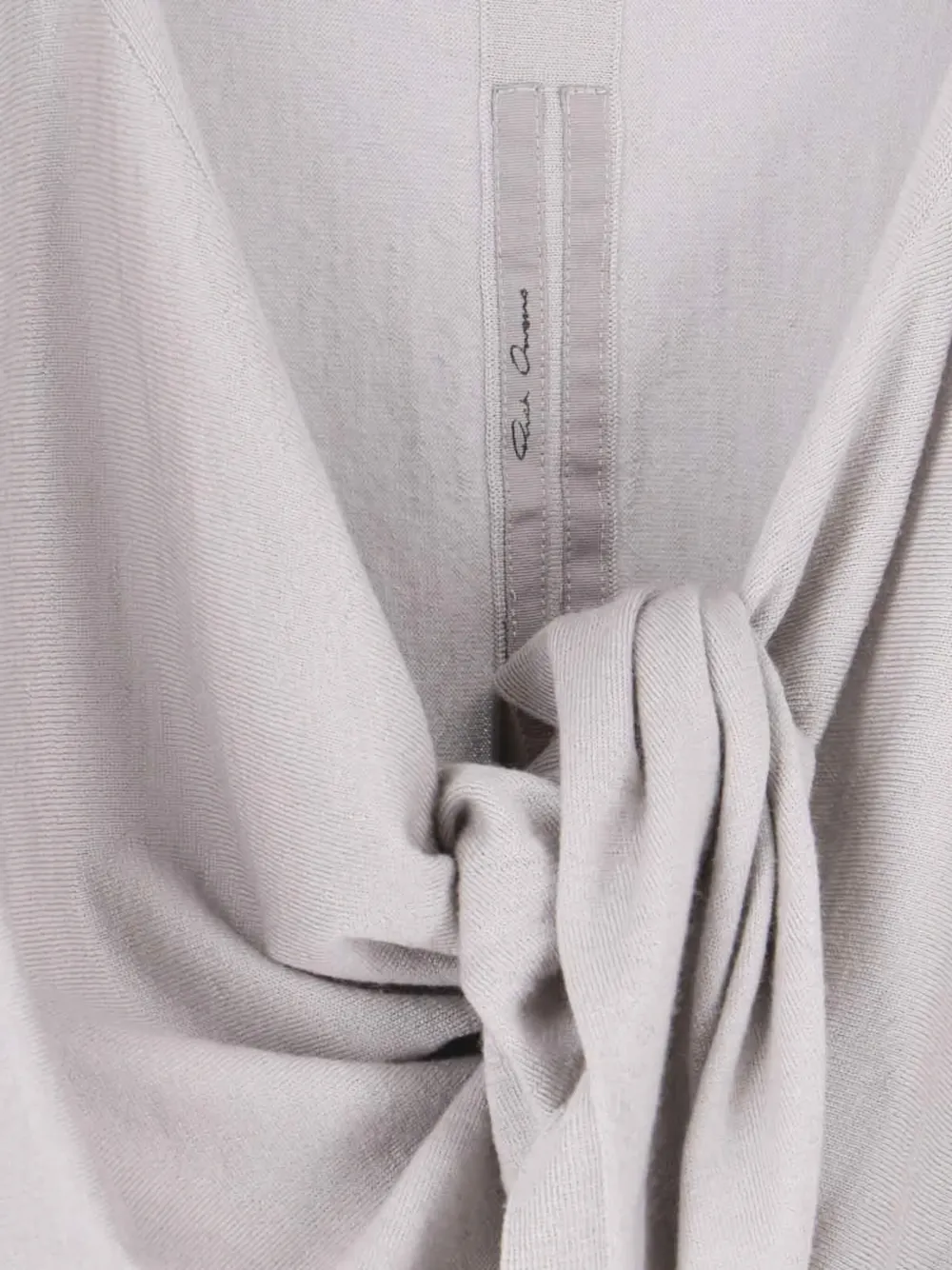 Rick Owens Ribbed Cardigan In Gray