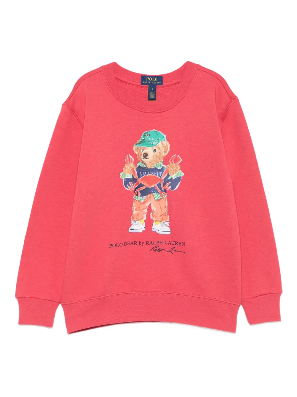 POLO RALPH LAUREN KIDS Felpa Bear - Rosso
