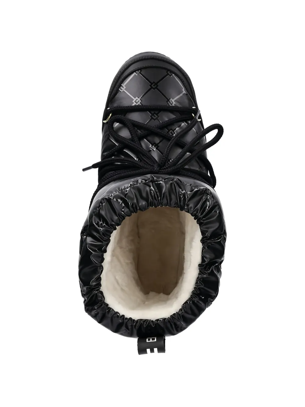 Elisabetta Franchi La Mia Bambina quilted lace-up boots Zwart