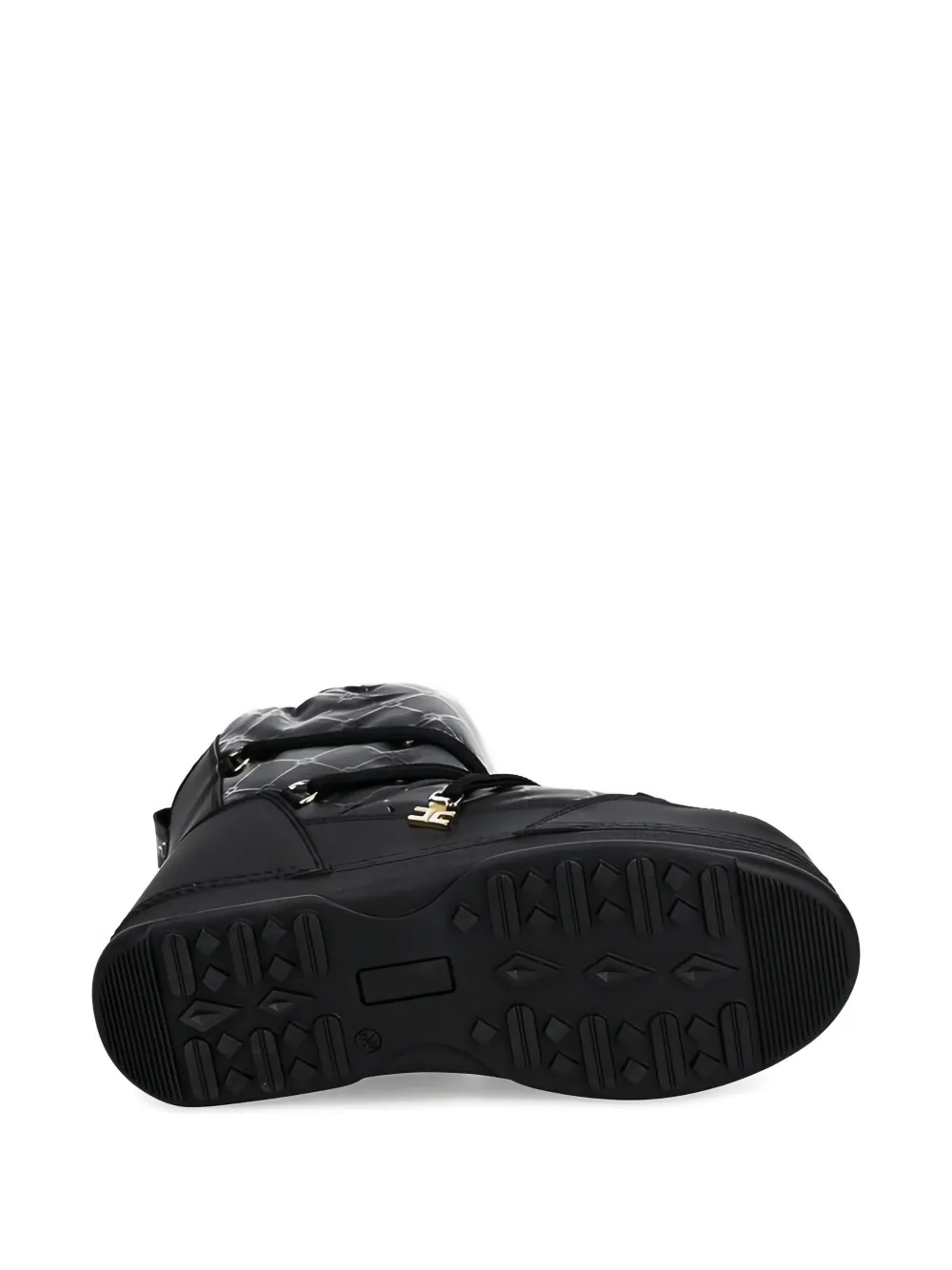 Elisabetta Franchi La Mia Bambina quilted lace-up boots Zwart