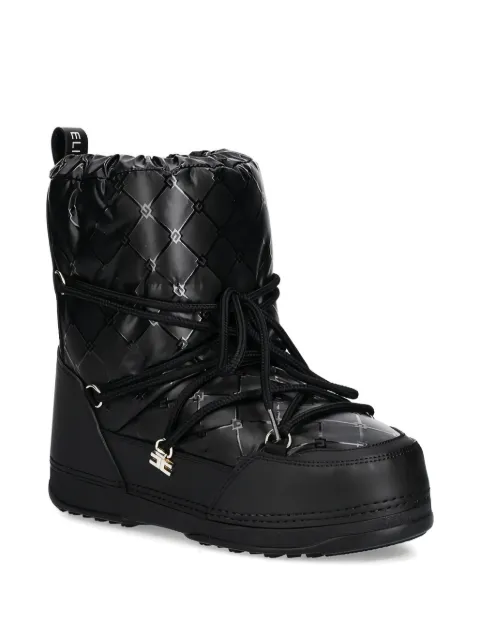 Elisabetta Franchi La Mia Bambina quilted lace-up boots