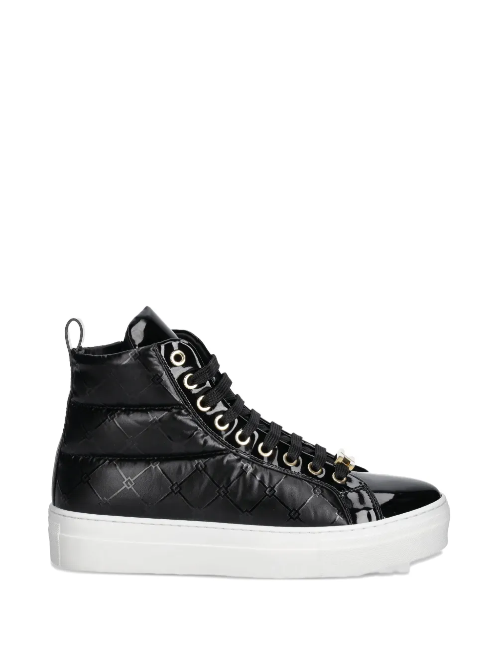Elisabetta Franchi La Mia Bambina quilted logo-detail sneakers Zwart
