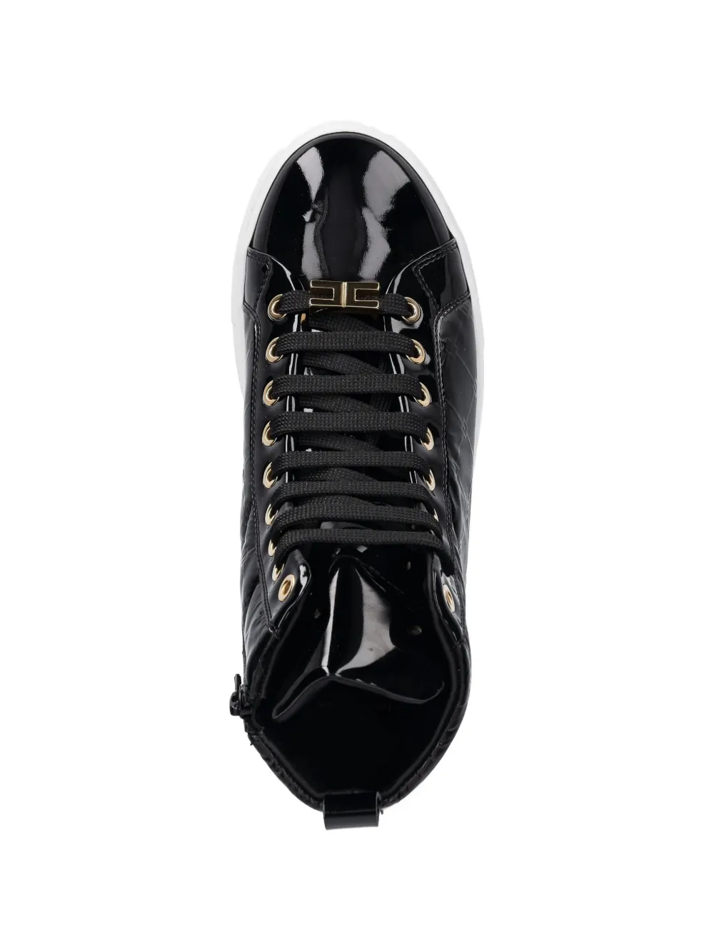 Elisabetta Franchi La Mia Bambina quilted logo-detail sneakers Zwart