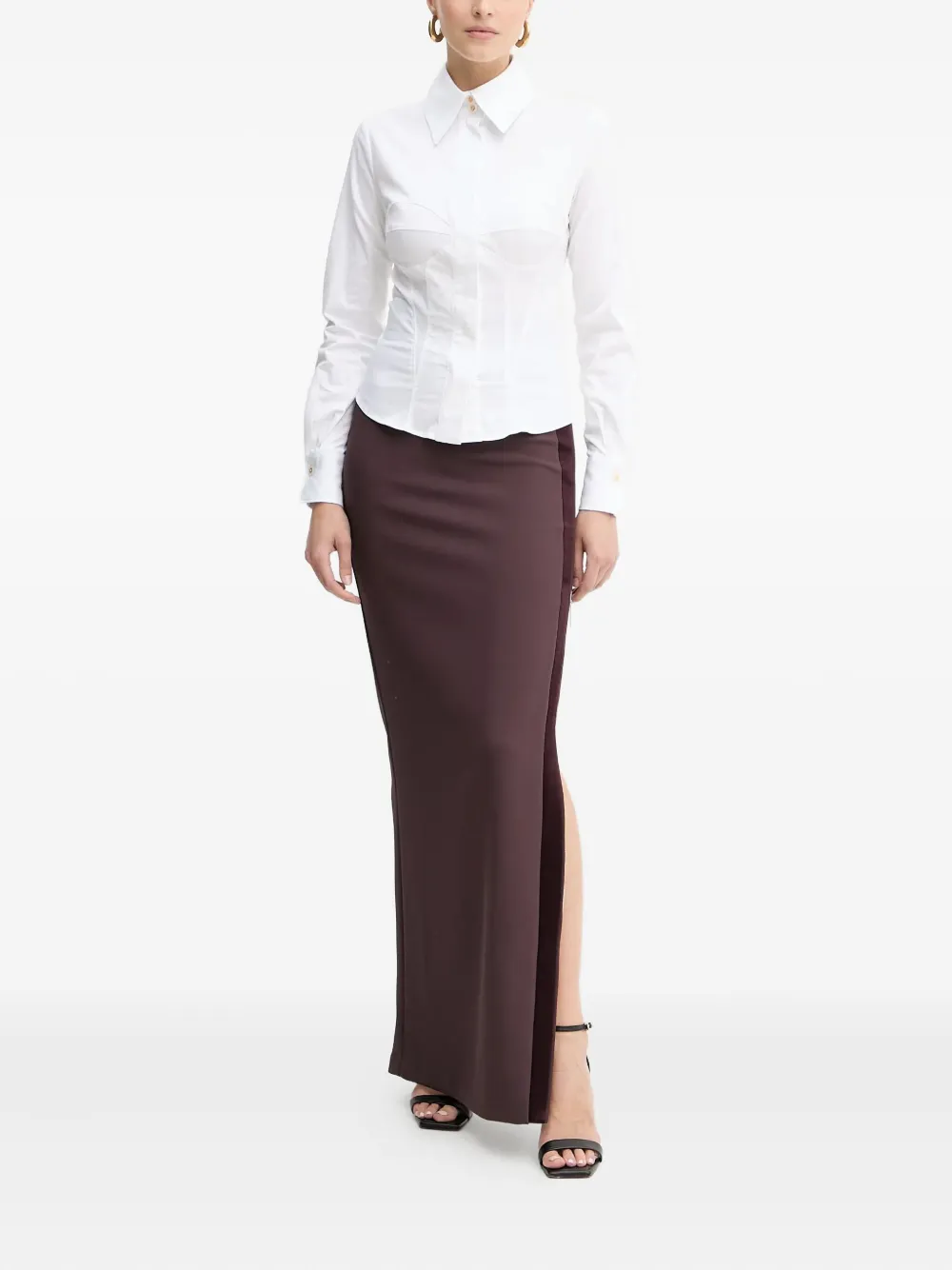 Elisabetta Franchi side-zip maxi skirt | High-Waisted Skirts | Image 2