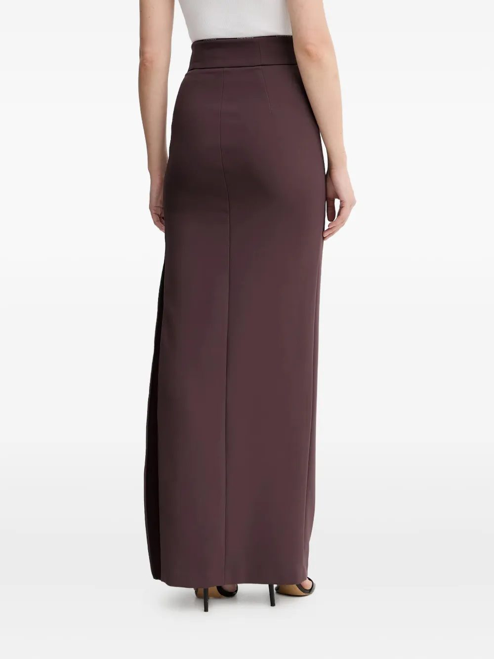 Elisabetta Franchi Side-zip Maxi Skirt In Black