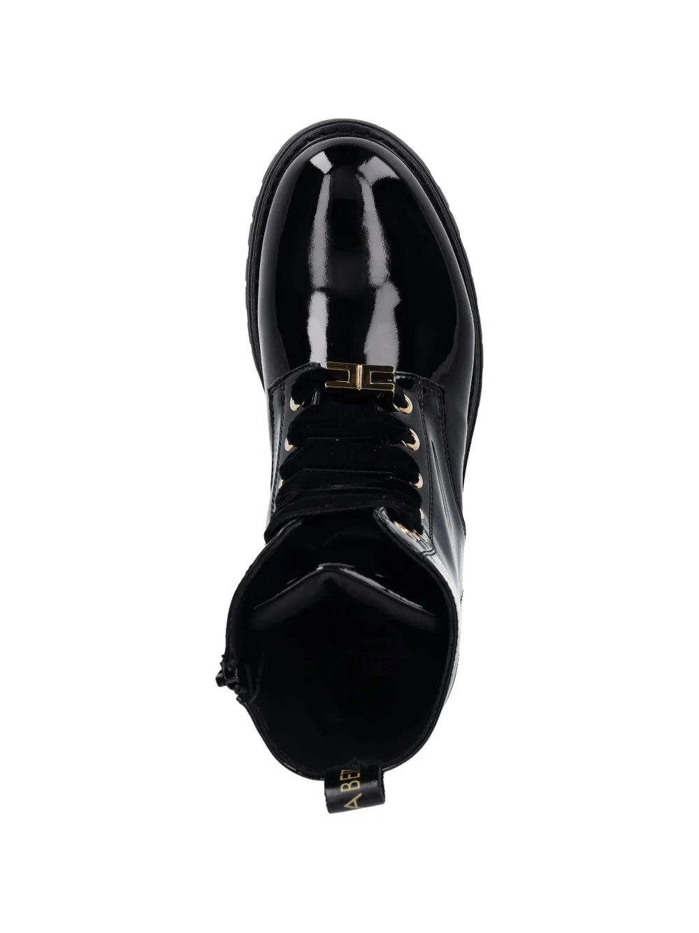 Elisabetta Franchi La Mia Bambina chain-detail lace-up boots Zwart