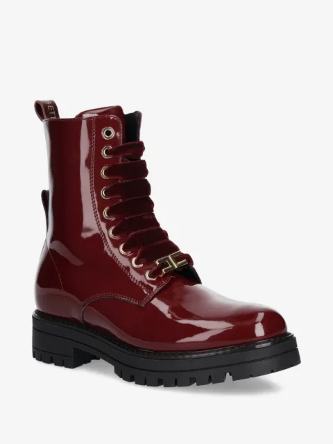 Elisabetta Franchi La Mia Bambina 레이스업 앵클 부츠