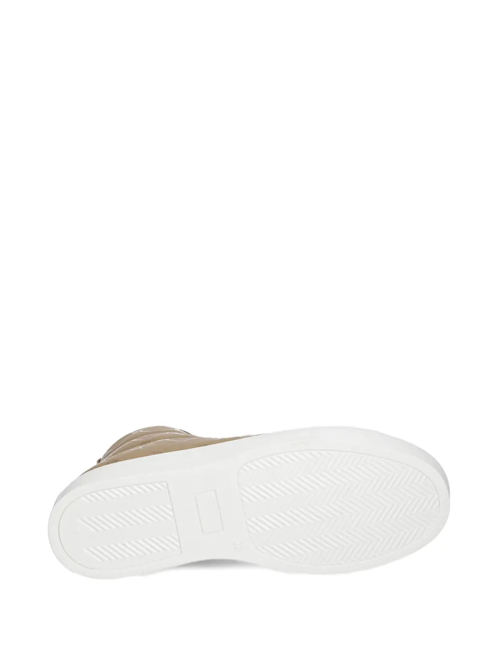 Elisabetta Franchi La Mia Bambina quilted high-top sneakers Beige