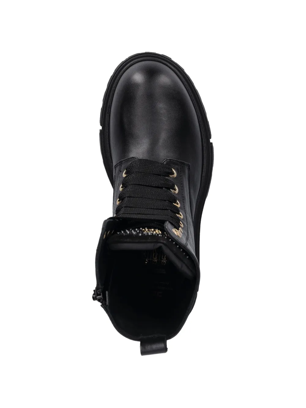 Elisabetta Franchi La Mia Bambina eyelet-detail lace-up boots Zwart