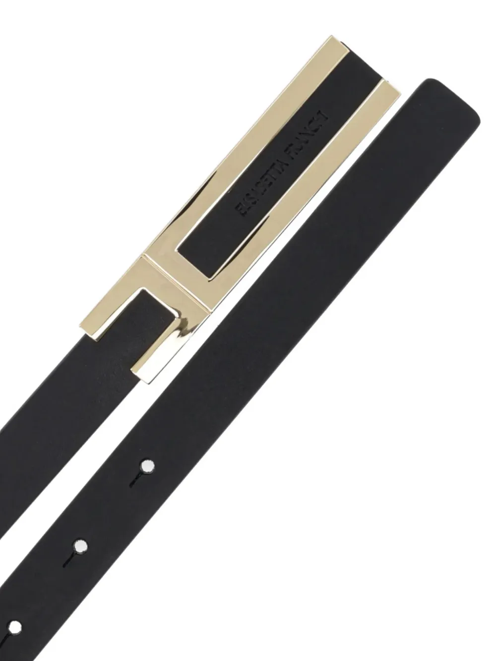 Elisabetta Franchi logo-plaque belt - Zwart