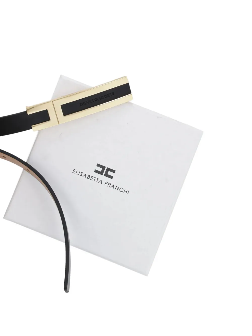 Elisabetta Franchi Riem met logoplakkaat Zwart