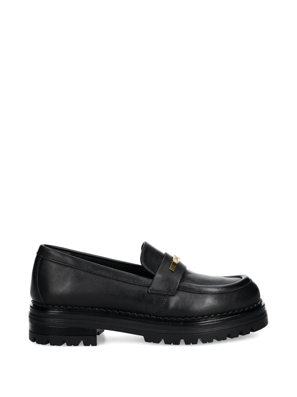 Elisabetta Franchi La Mia Bambina Loafers met gespdetail en chunky zool Zwart