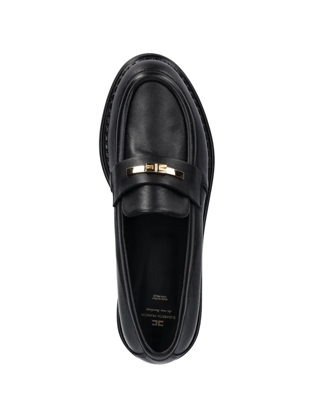 Elisabetta Franchi La Mia Bambina Loafers met gespdetail en chunky zool Zwart