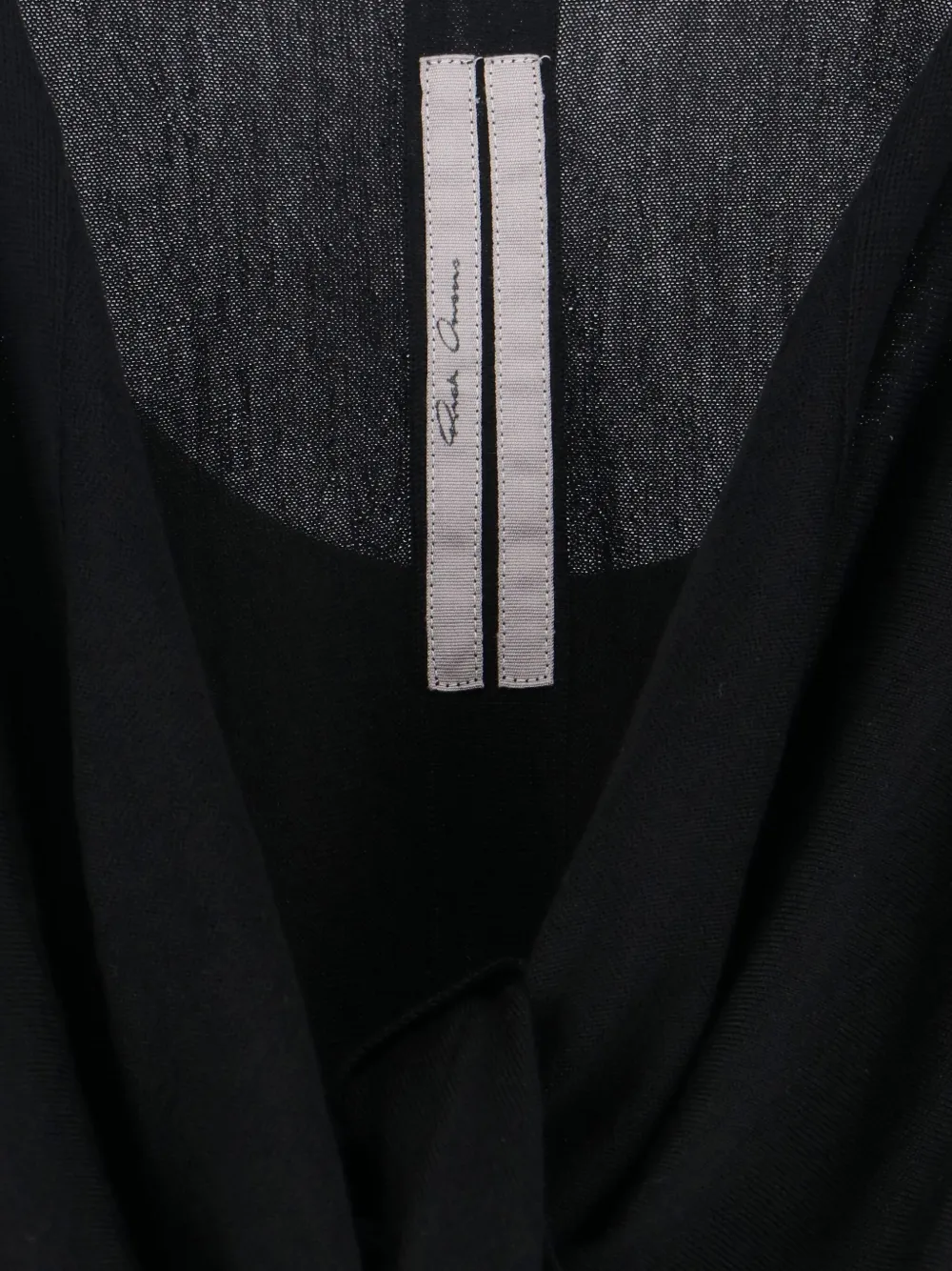 Rick Owens V-neck Knit Top With Crossed Front Detail In Black
