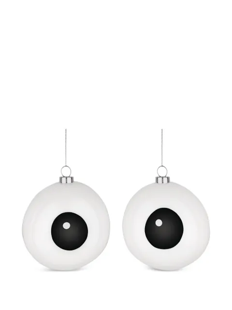 Alessi eye-motif bauble ornament (set of two)