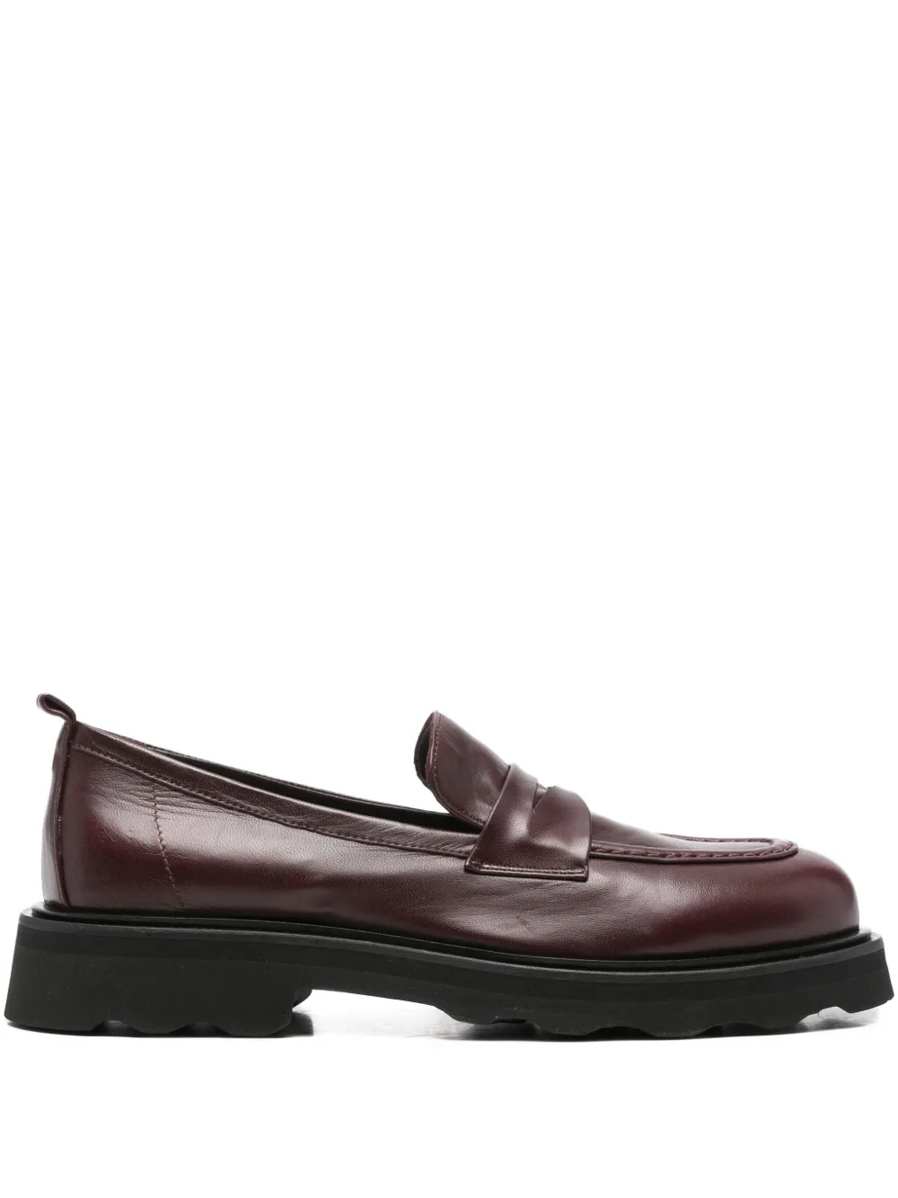 Pomme D'or Nicky Leather Loafers In Animal Print