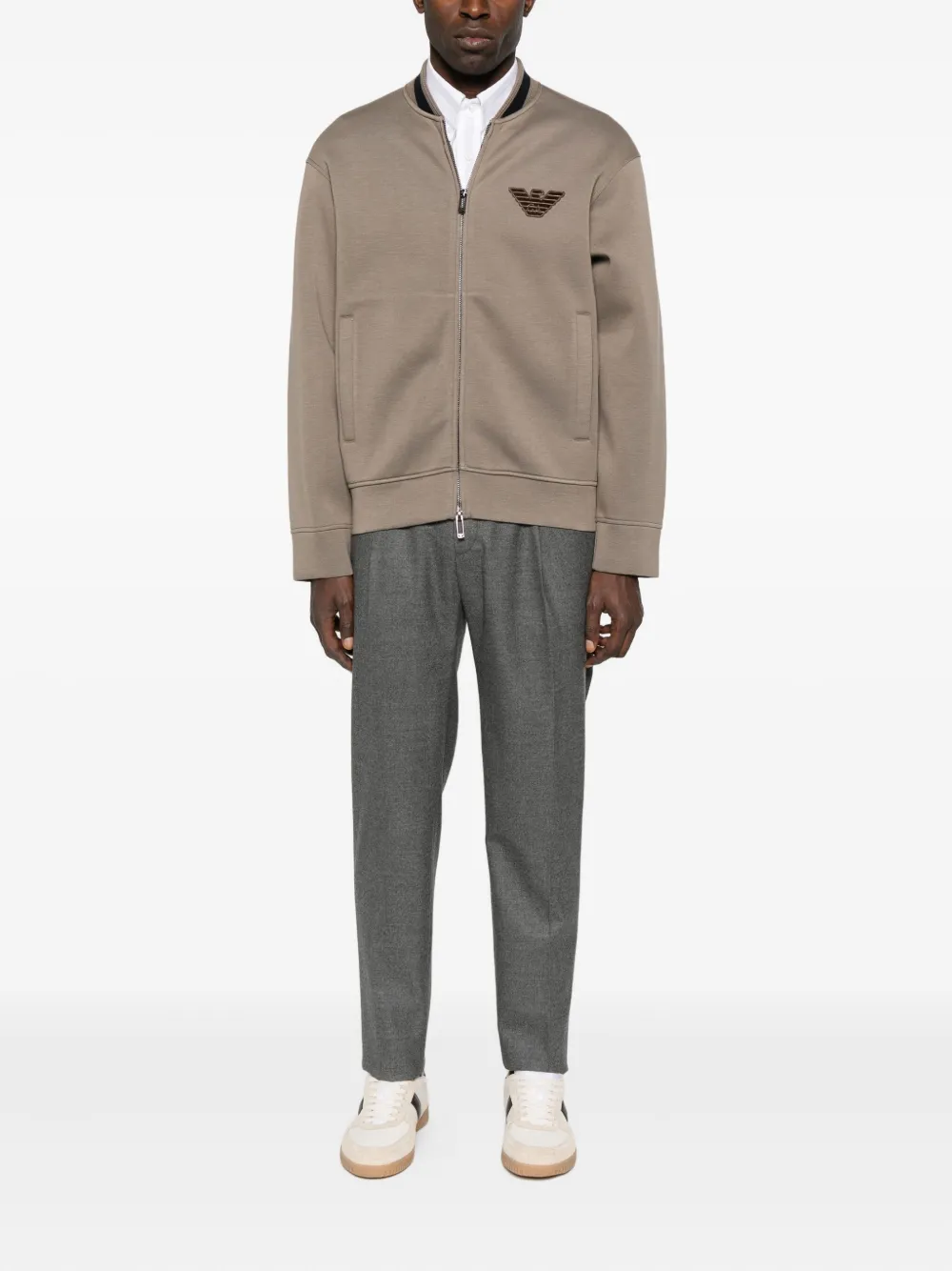 Emporio Armani eagle-embellished zip-up jacket | Bomber Jackets | Image 2