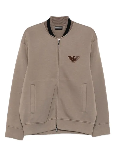Emporio Armani chamarra con cierre y detalle de águila