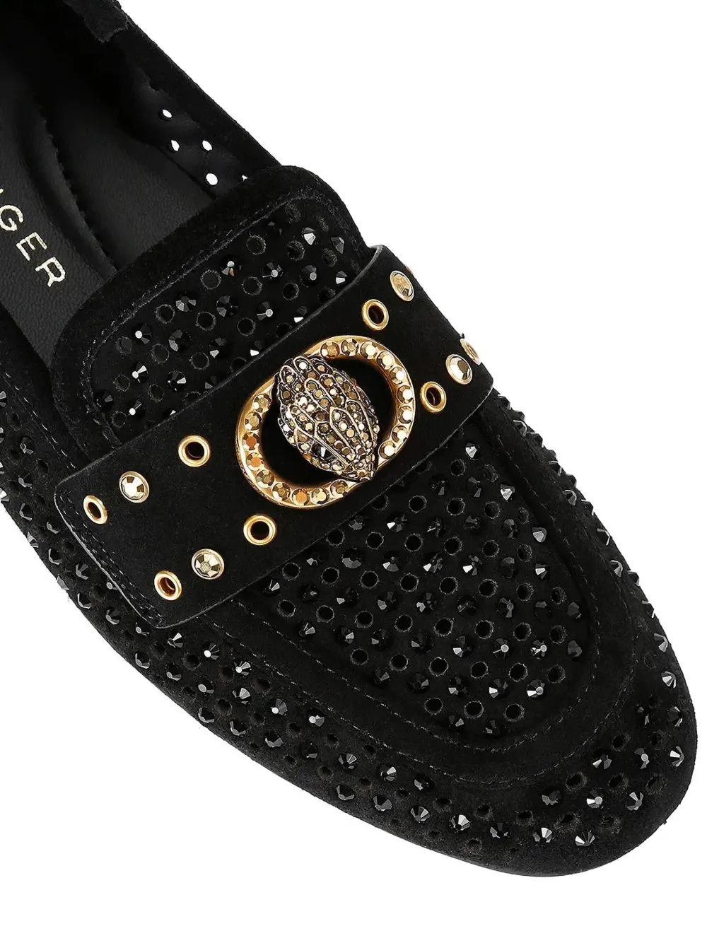 Kurt Geiger London Verfraaide loafers Zwart
