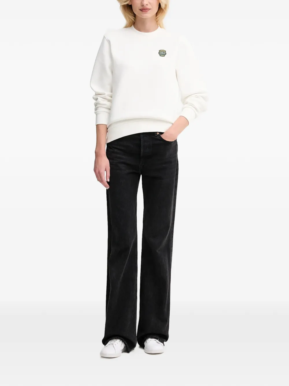  Lacoste Logo-patch Sweatshirt - White 
