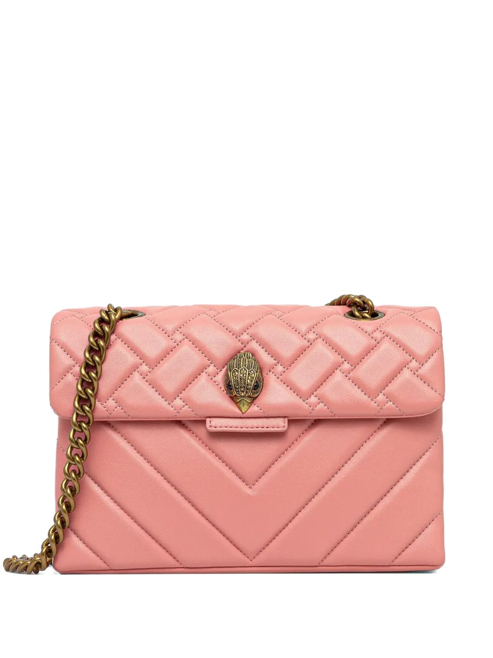 Kurt Geiger London Borsa a tracolla trapuntata con catena - Rosa