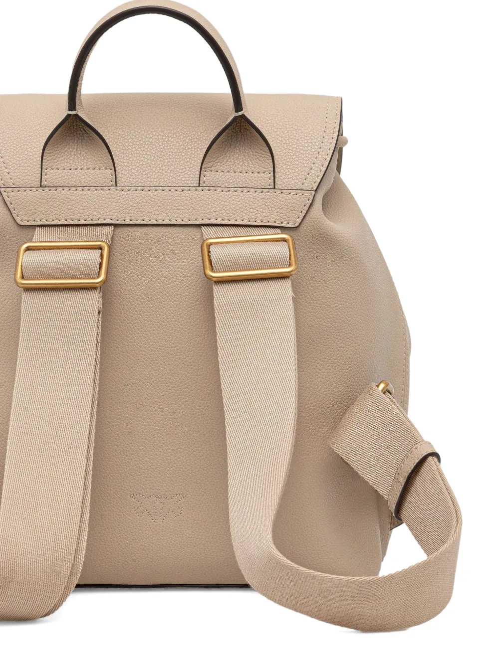 Pinko Logo-debossed Backpack In Neutral