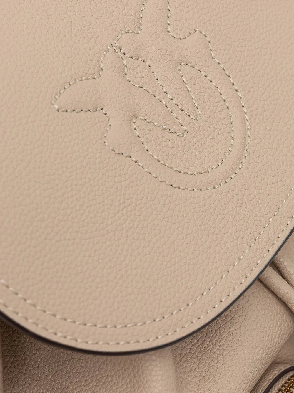 Pinko Logo-debossed Backpack In Neutral