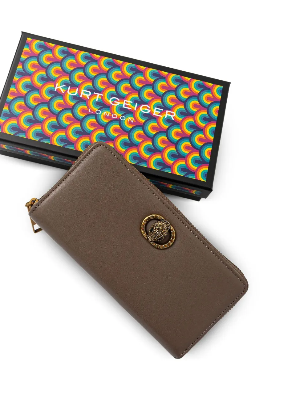Kurt Geiger London Kensington portemonnee met adelaarbedel Bruin