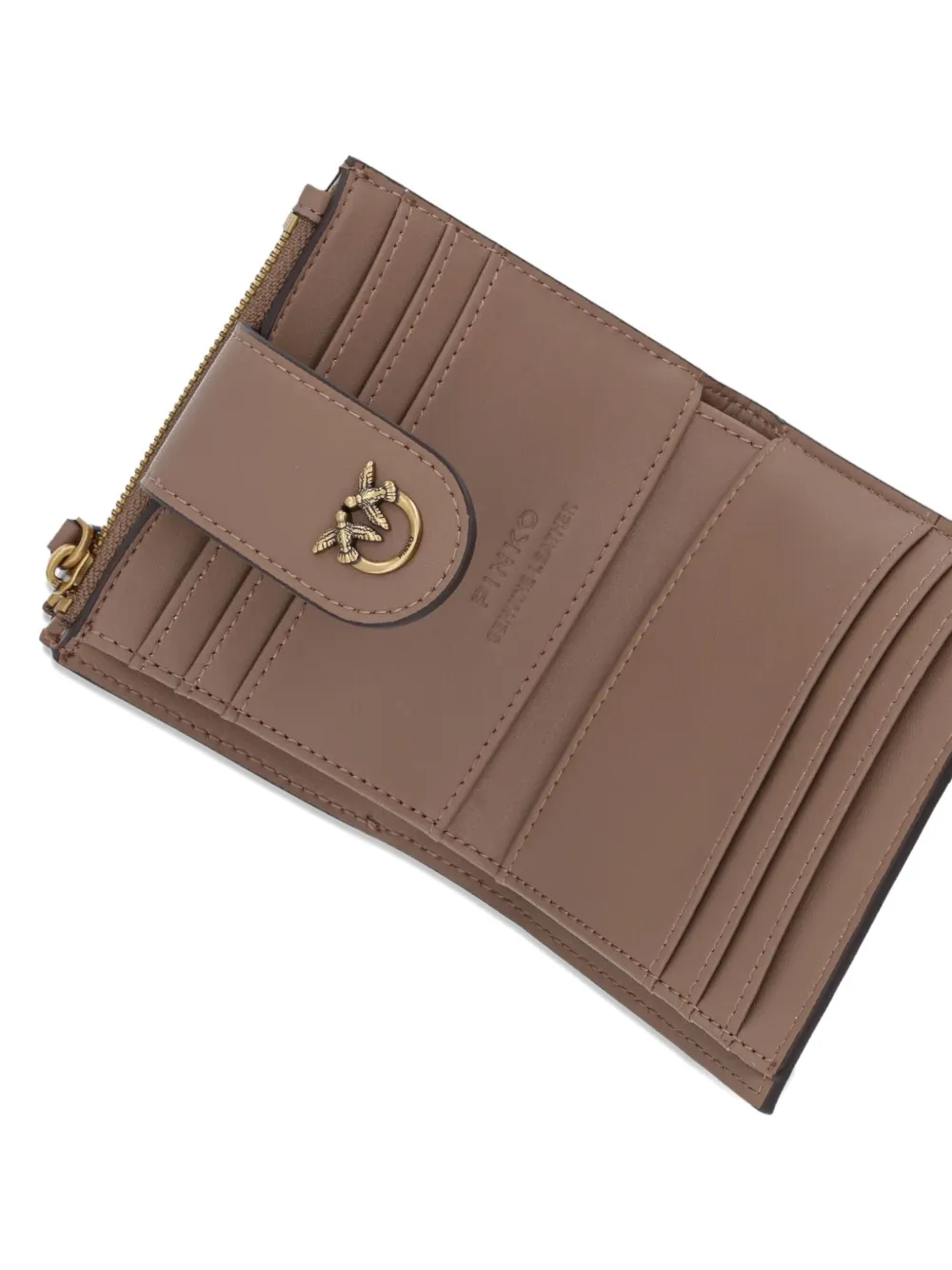 PINKO Portemonnee met chevron patroon Beige