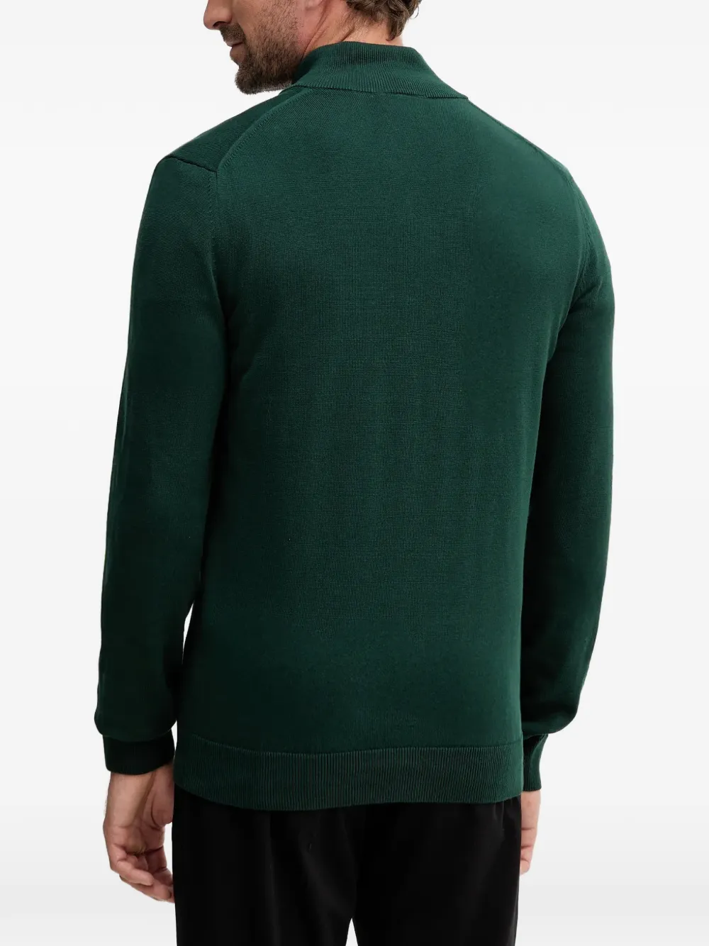 Lacoste Vest met logopatch en rits Groen