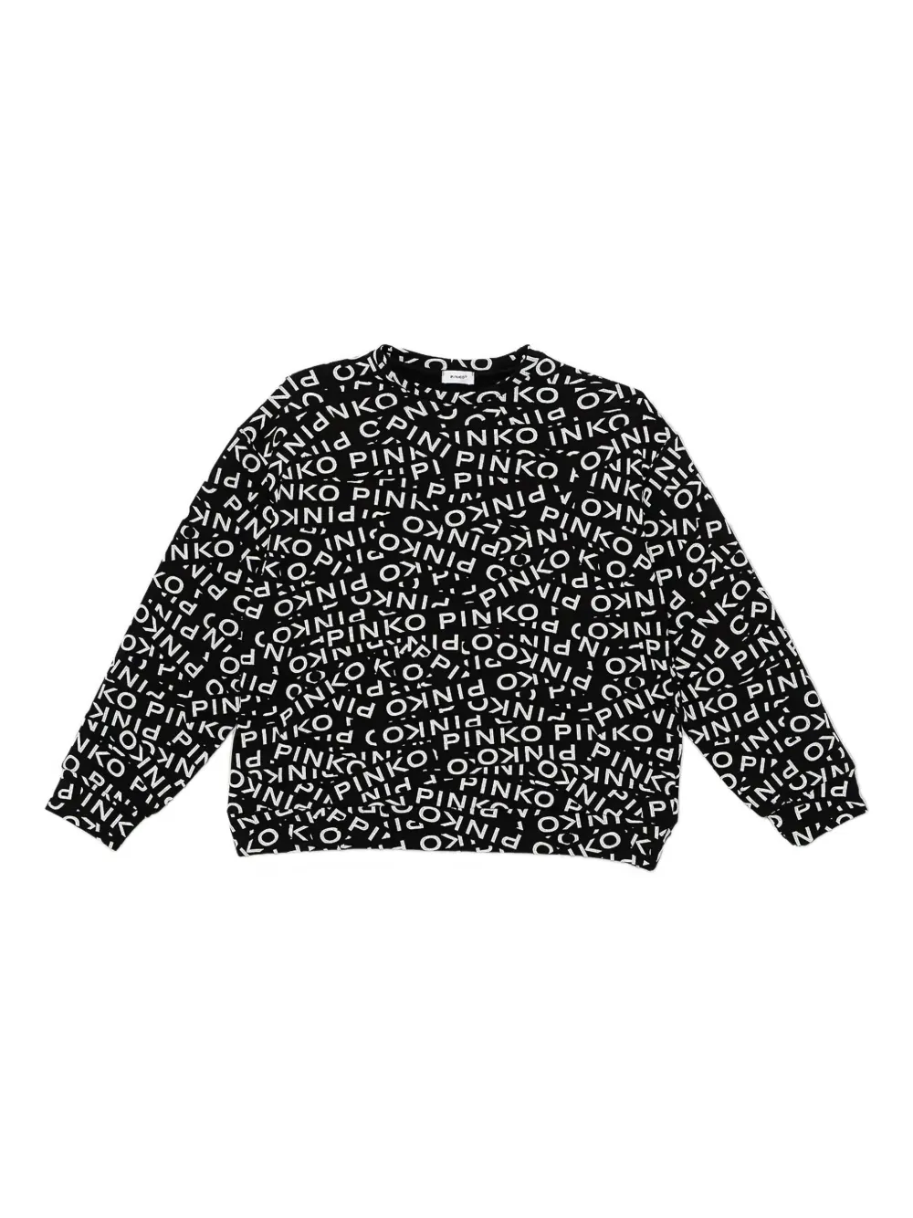 PINKO crew-neck graphic-pattern sweater | Black | Image 1