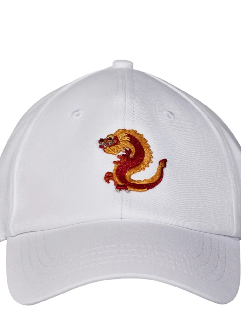 BEEFBAR dragon-embroidered baseball cap - Wit