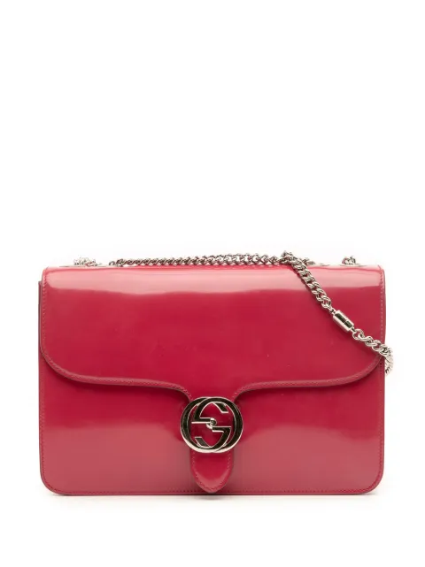 Gucci Pre-Owned 2016-2025 Medium Patent Dollar Interlocking G crossbody bag