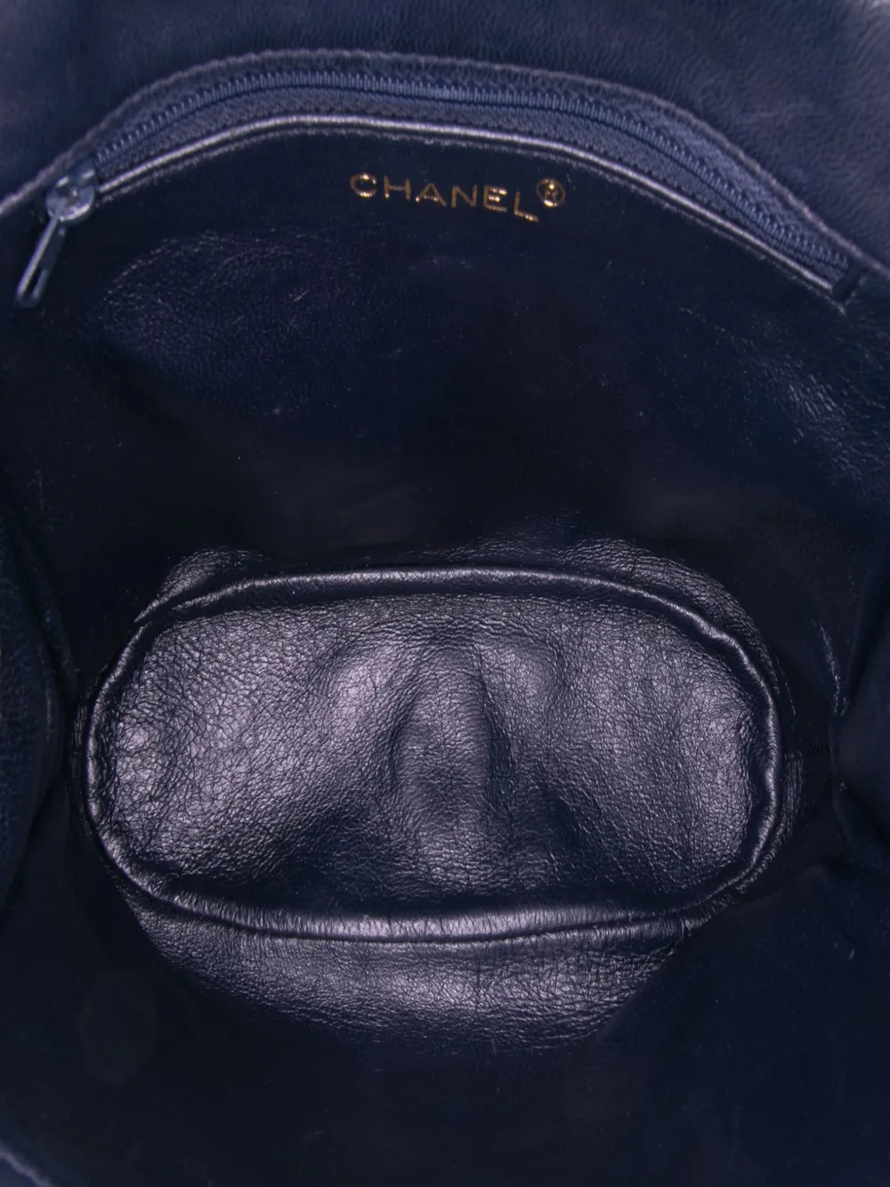 Pre-owned Chanel 1989-1991 Cc Quilted Lambskin Tassel Flap Crossbody Bag In Blue