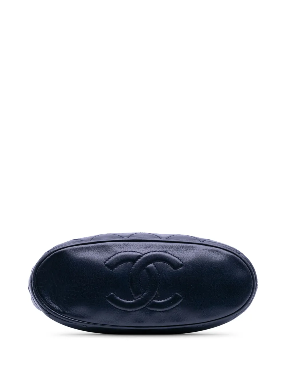 Pre-owned Chanel 1989-1991 Cc Quilted Lambskin Tassel Flap Crossbody Bag In Blue