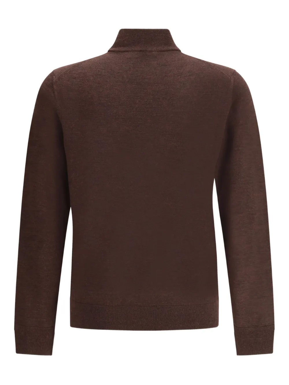 Cruna Mock-neck Long-sleeved Sweater In Brown