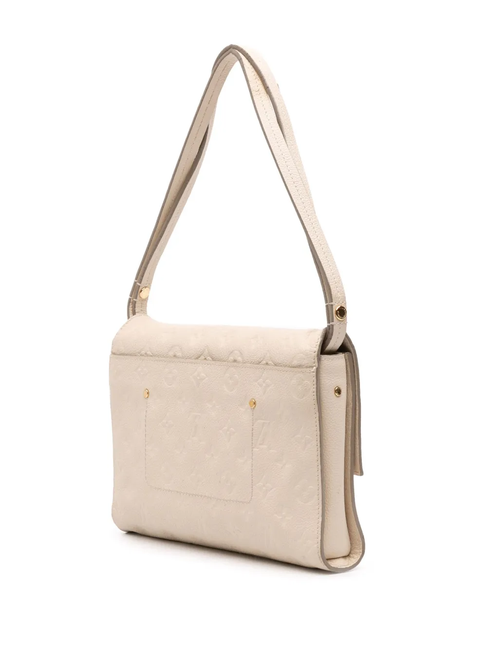 Pre-owned Louis Vuitton 2012-2025 Monogram Empreinte Fascinante Crossbody Bag In White