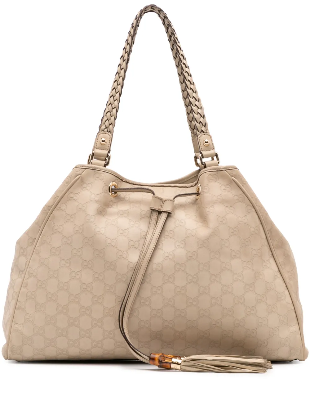 Gucci Pre-Owned 2016-2025 Guccissima Braided Peggy tote bag | White | Image 1