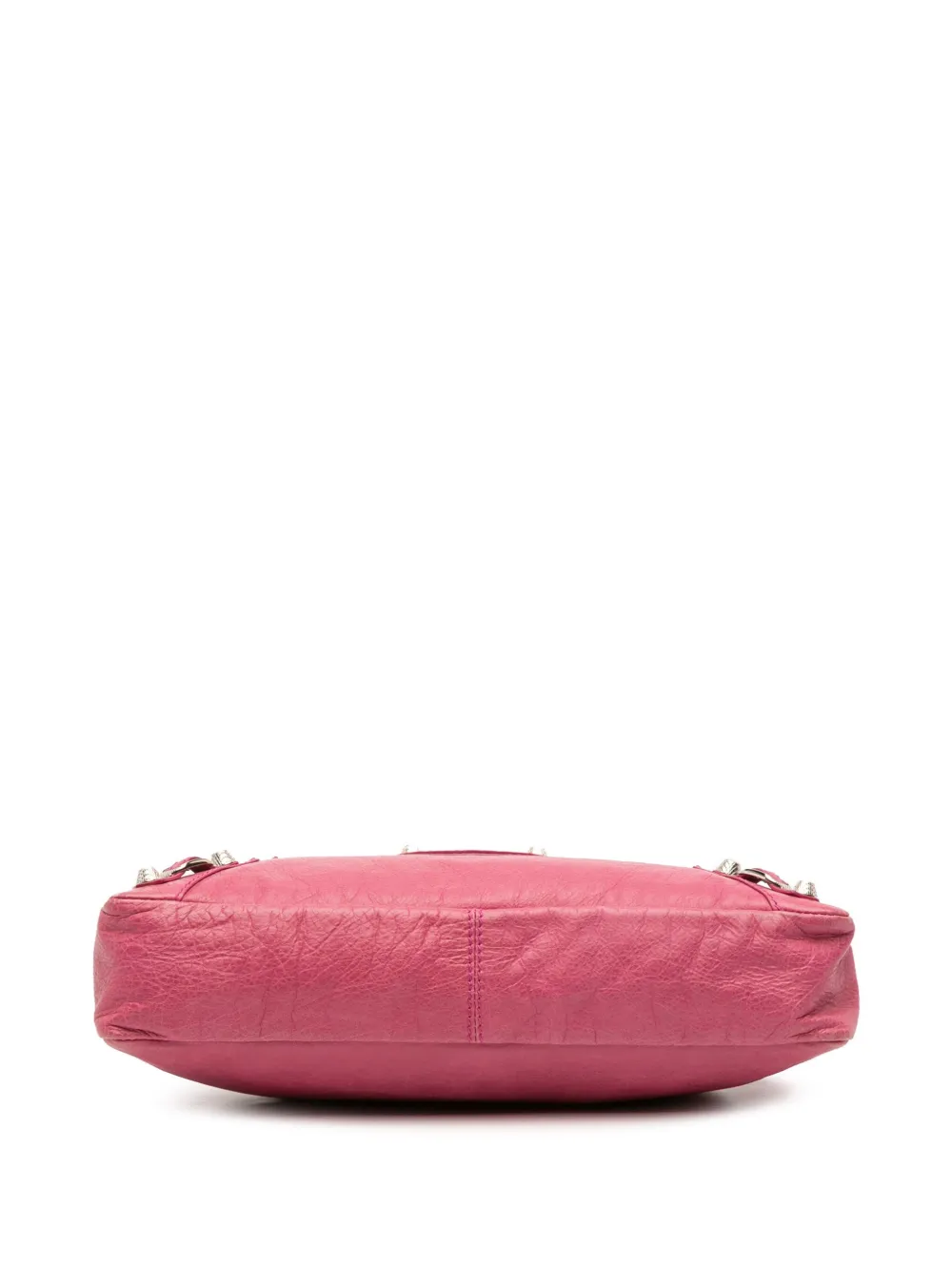 Pre-owned Balenciaga 2005-2025 Lambskin Motocross Giant 12 First Satchel In Pink
