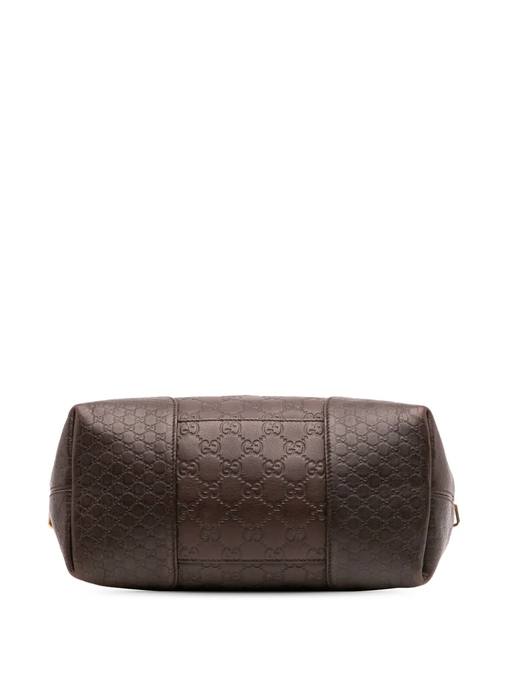 Pre-owned Gucci 2016-2025 Medium Ssima Bree Fold Over Tote Satchel In Brown